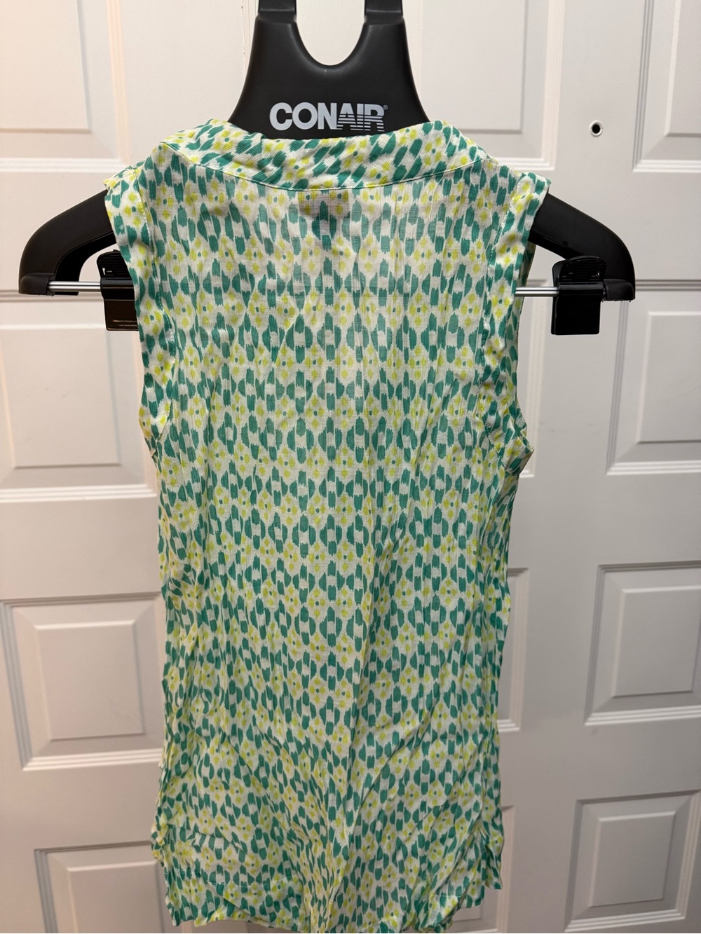 Merona Teal and Yellow Tie-Front Sleeveless Camisole - Picture 3 of 7